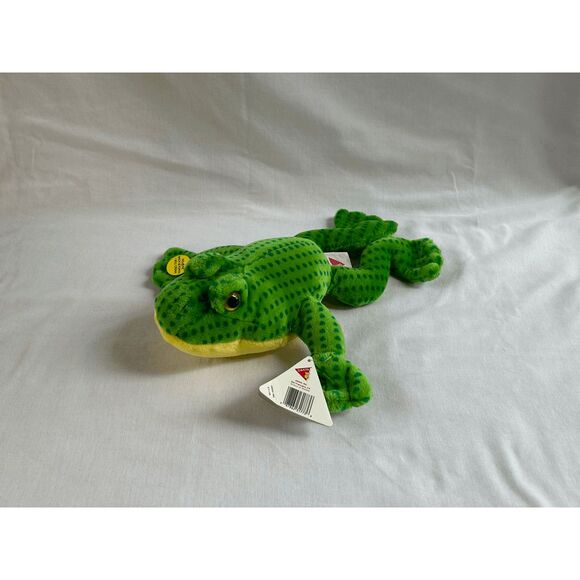 Vintage 1988 Dankin Croaking Frog Plush With Tags, Stuffed Animal - Picture 1 of 9